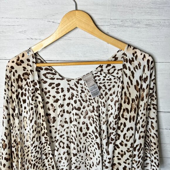 Chicos Kimono Womens One Size Colorful Animal and Palm Print Cover Up Summer - Picture 7 of 13